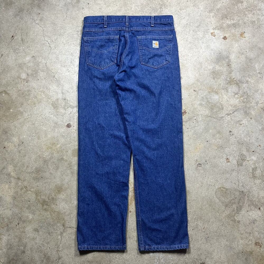 Blue Denim FR Fire Resistant Carhartt Jeans Size 34x32